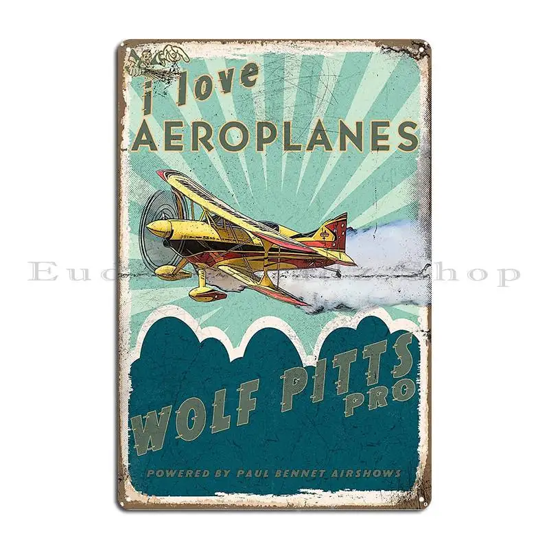 Stunt Aeroplane_01 Metal Plaque Create Pub Mural Create Customize Custom Tin Sign Poster