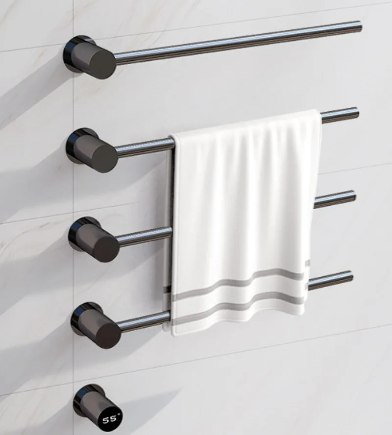 

Concealed Electric Heating Stainless Steel Towel Bar Hotel Engineering Intelligent Constant Temperature Bathroom Drying Rack