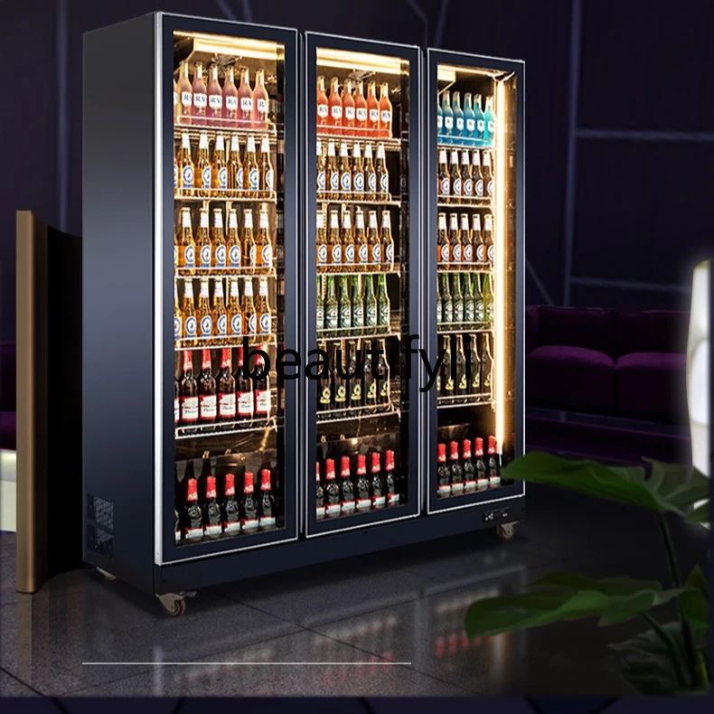 

Custom Display Cabinet Freezer Commercial Four-Door KTV Beverage Cooler