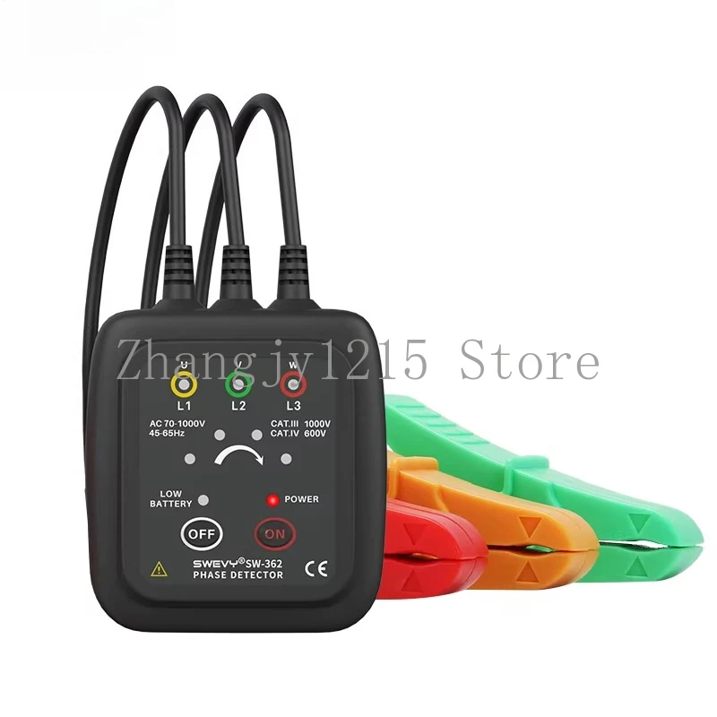 Non-contact phase sequencer, high-precision phase tester, three-phase power motor detection steering phase sequencer