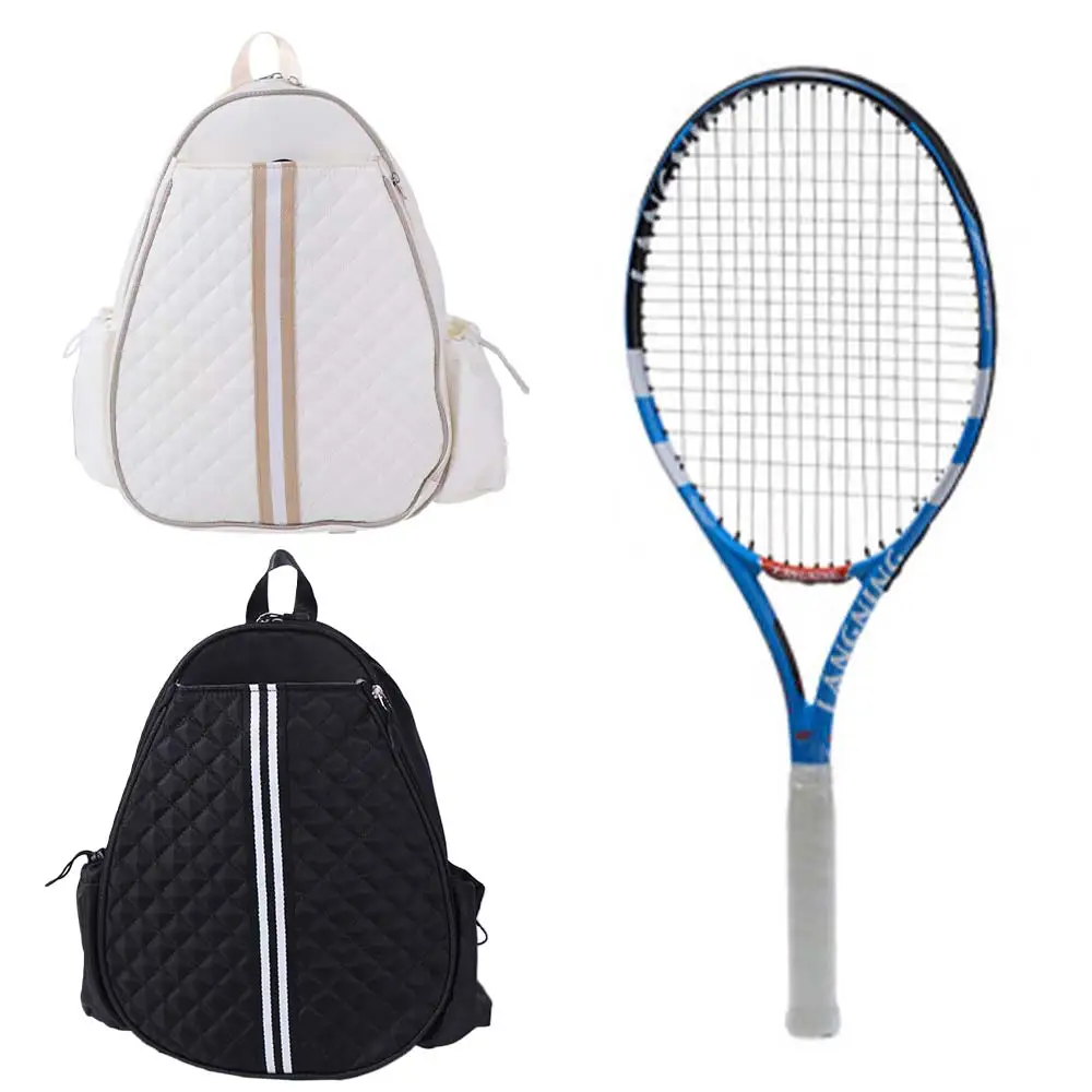 

Large Capacity Tennis Crossbody Backpack Waterproof Zipper Closure Lightweight Sling Bag Adjustable Strap Multipurpose