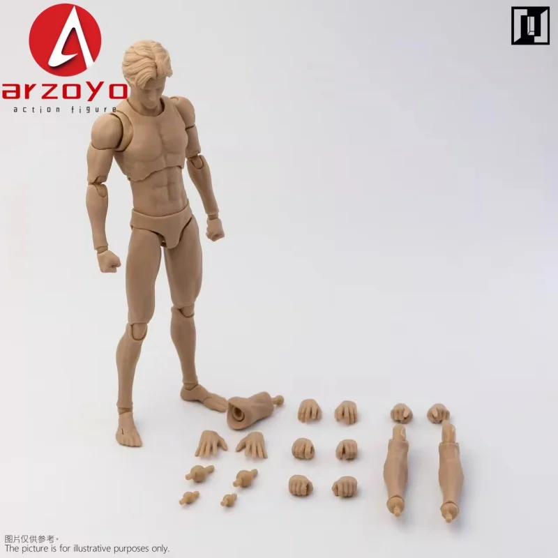 Mirrfig MF001 1/12 cuerpo de articulación muscular masculina blanco amarillo 16,2 cm figura de acción súper Flexible muñeca modelo articulada