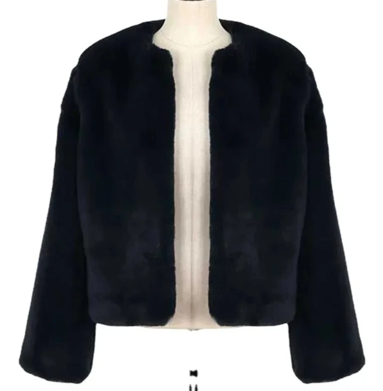 秋冬厚手ファッションイミテーションラビットファーショート高級ショートファーコートカジュアルコートレディースファーコート