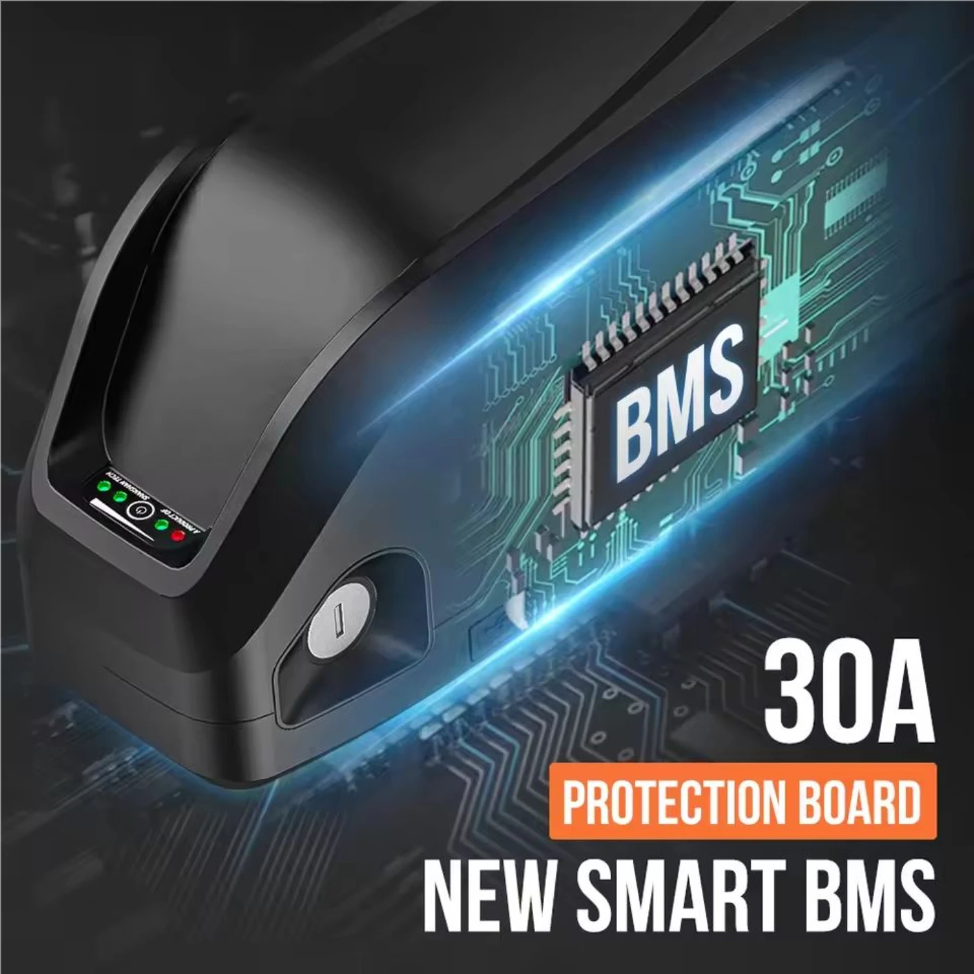 52 فولت 48 فولت 36 فولت ﻿ حزمة بطارية Hailong عالية الجودة 30 أمبير في الساعة، للمحرك 750 وات/1200 وات BMS بطارية طاقة مدمجة 100% أصلية + شاحن