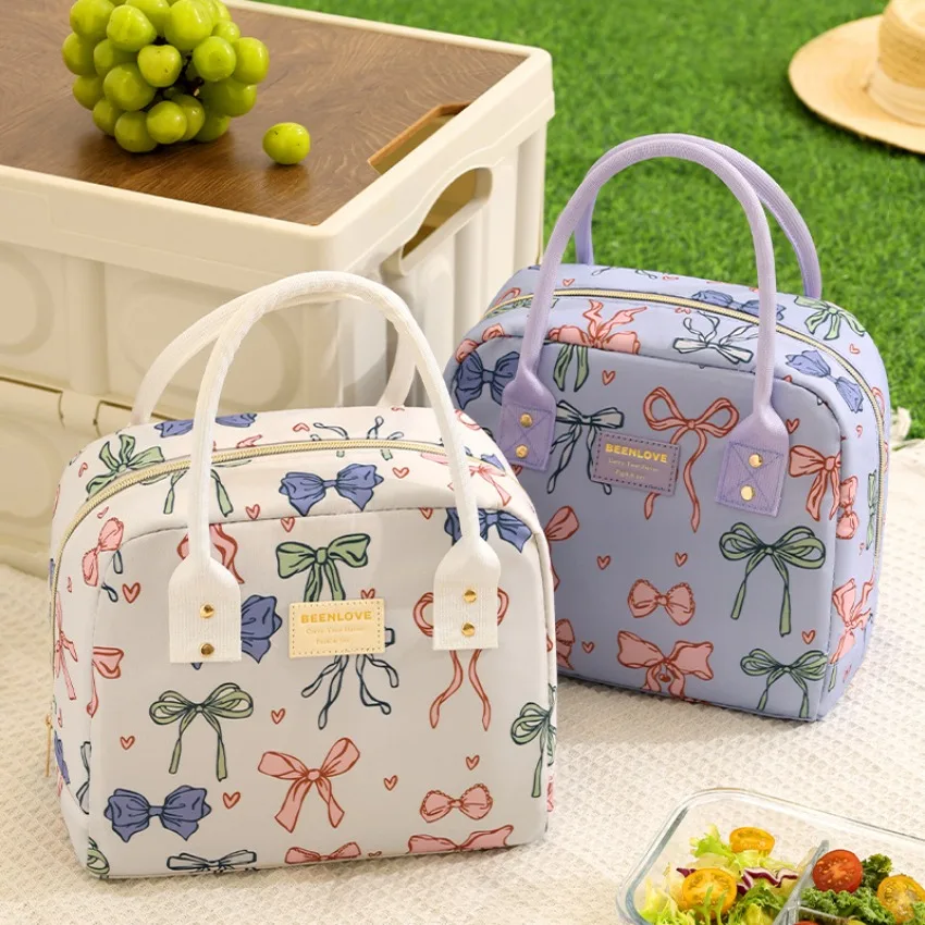 Leopard & Solid Color Insulated Lunch Box Bag Reusable Thermal Tote for Women Men Work Travel Keep Food Warm/Cold