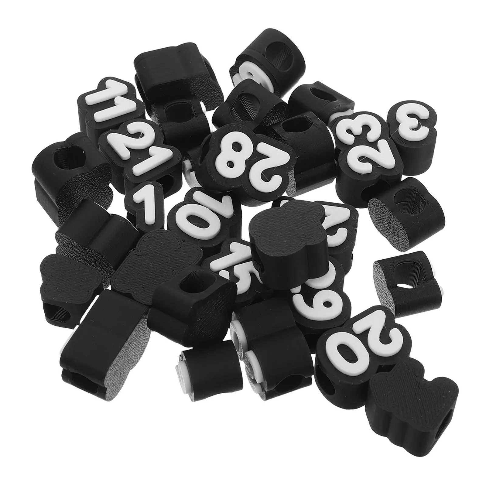 30Pcs Reusable Pencil Labels Numbered 1-30 Classroom Organization Markers Teacher Student Pencil Tracking Supply Station