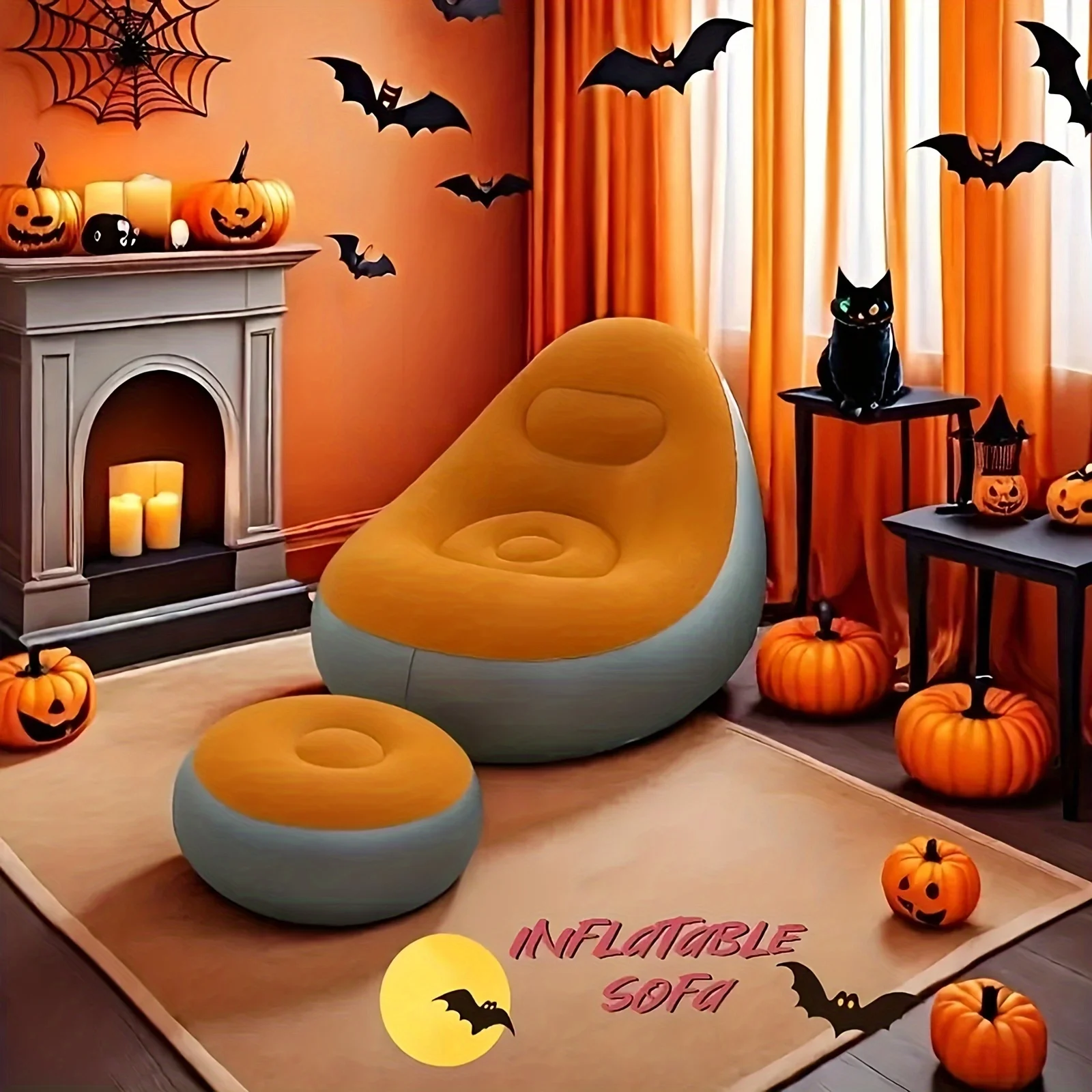 أريكة خارجية محمولة قابلة للنفخ كرسي أريكة خارجي مع دواسات مزيج مريح كرسي أريكة يتدفقون #5