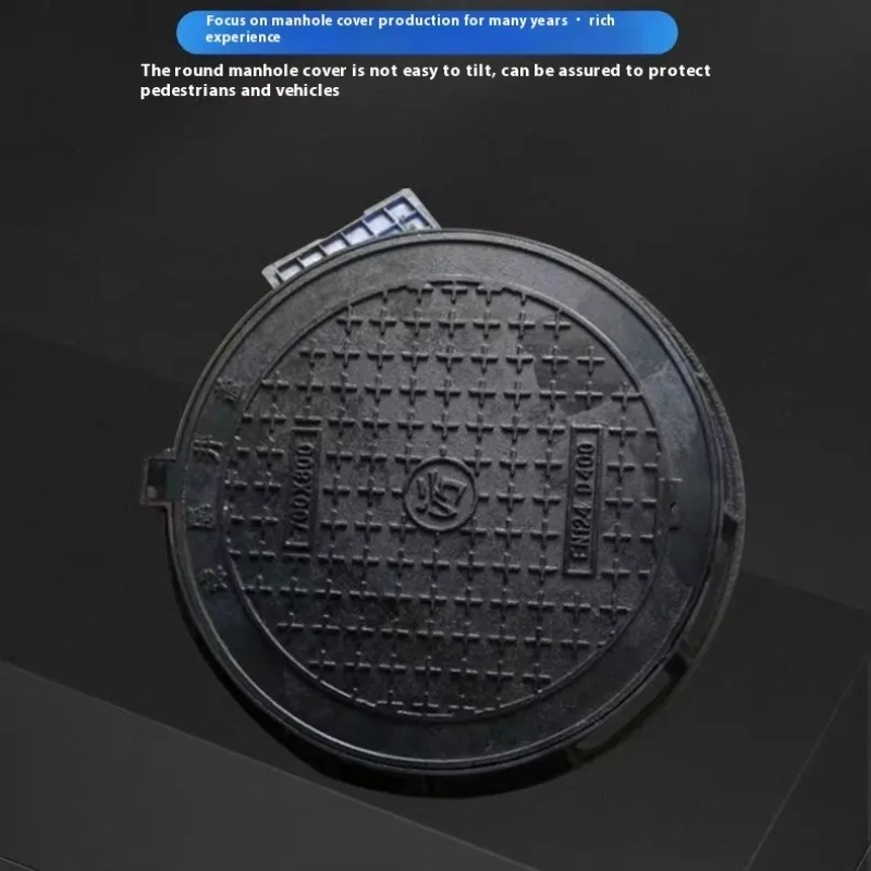 Heavy-duty cast iron rainwater manhole covers are durable and settlement-resistant, making them suitable for roadway