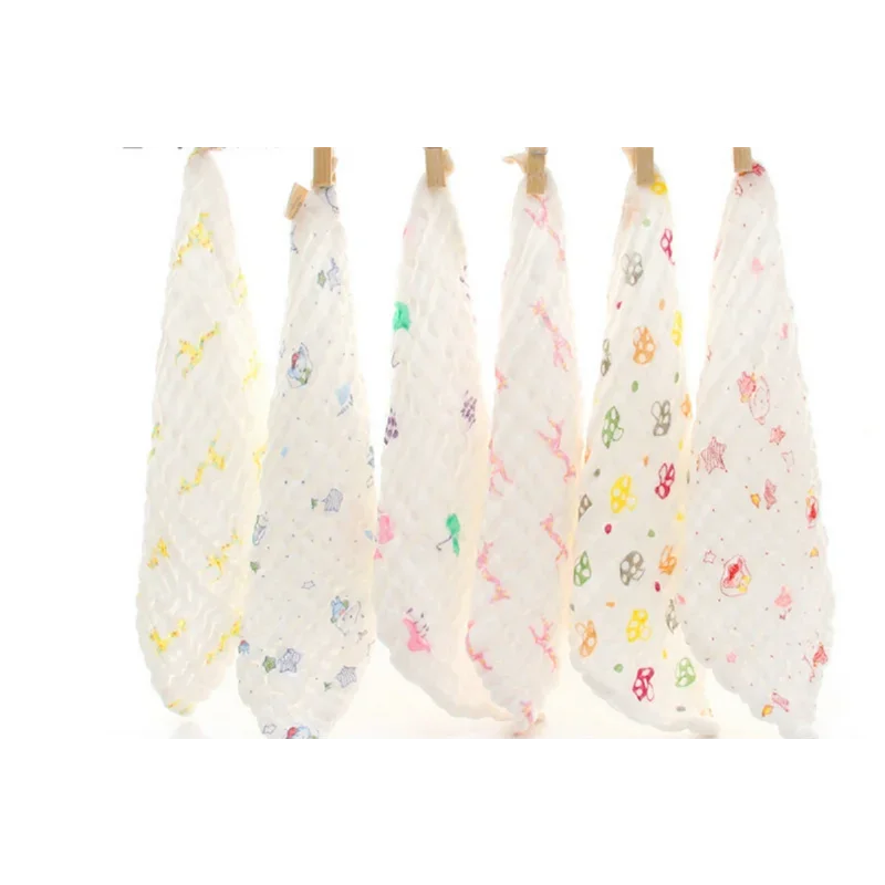 New 6 Layers Baby Cotton Gauze Muslin Face Towel Baby Towel Wash Cloth Handkerchiefs Infant Baby Feeding Saliva Towels