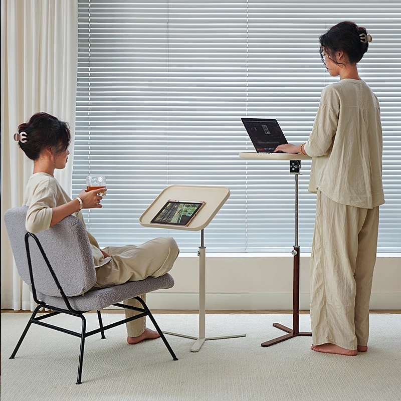 

Nordic Lifting Desk Home Mobile Sofa Laptop Computer Desk Folding Table Rotating Bedside Table