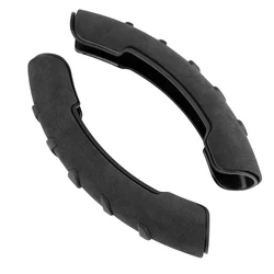 2PCS Car Steering Wheel Cover Alcantara Suede Universal Steering Cover Trim Protector Handle Anti-Slip Protection Accessories