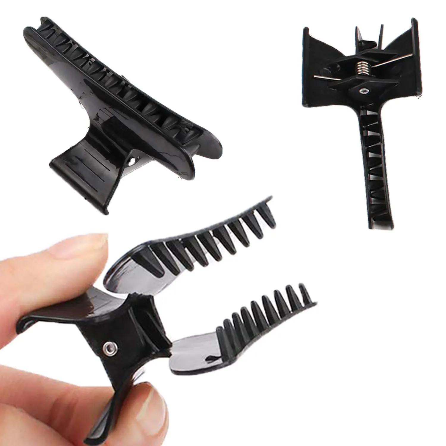 12PCS Haar Zubehör Haar Clips Partition Greifen Clip Bunte Schmetterling Clip Lange Mund Clip Haar Platte Haar Flechten Werkzeuge – Detail 9