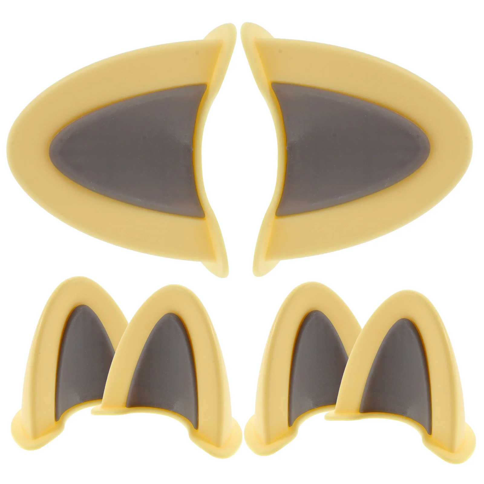 

3Pairs Fashionable Animal Ears Decor - Motorcycle Kitten Ear Accessory Scratch-Resistant Comfortable Ride Ornament