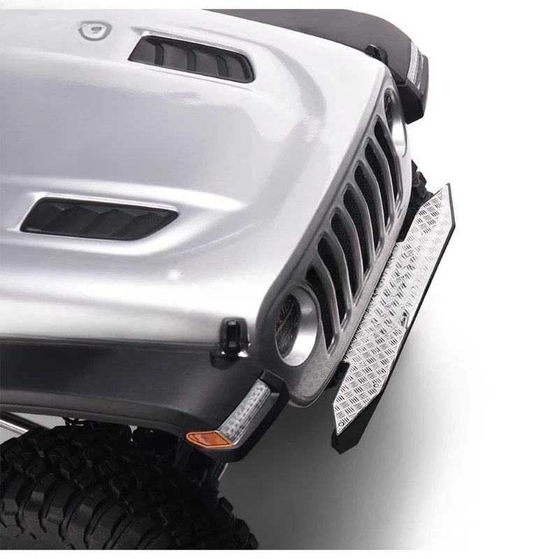 

Stainless Steel Car Shell Front Bumper Anti-slip Plate Decoration Piece for 1/10 RC Crawler Car Traxxas SCX6 Wrangler DIY Parts