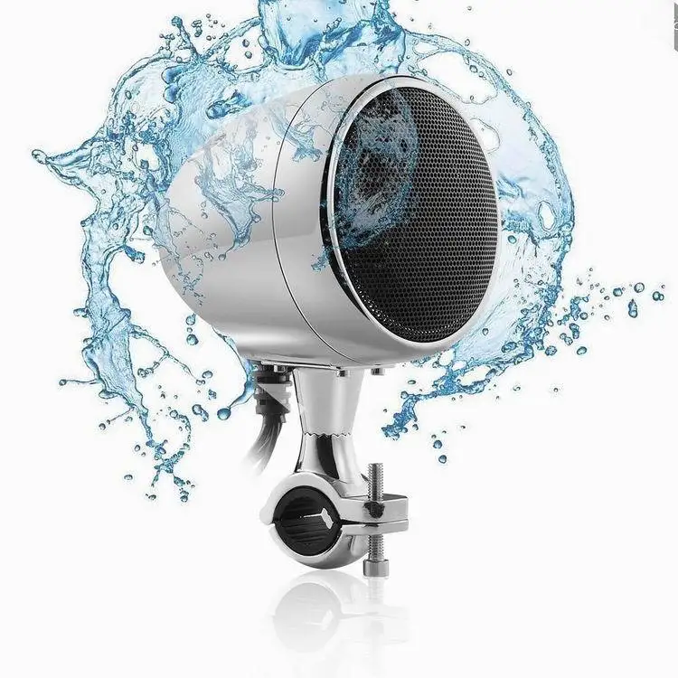 Motorcycle Speaker Bluetooth Audio Waterproof MP3 Player 4 Inch USB Music Stereo Handlebar Subwoofer 2 Channel Moto Accessories