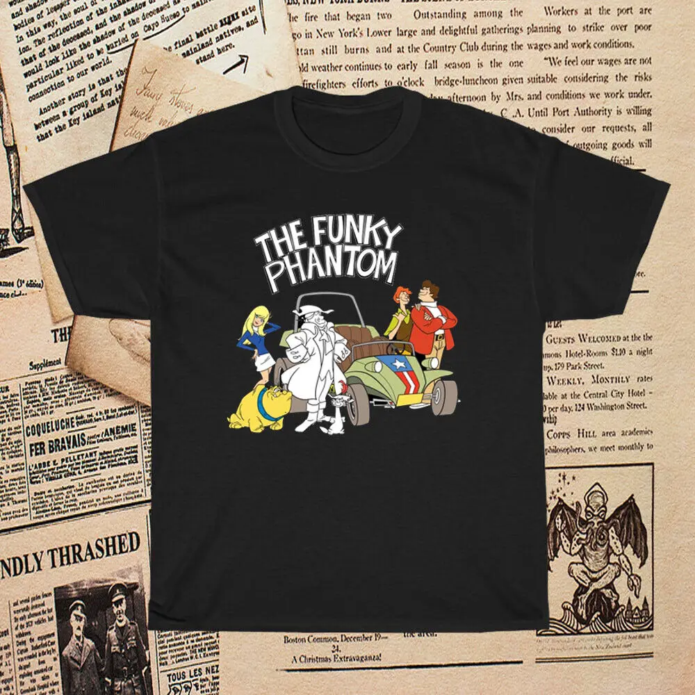 New The Funky Phantom Cartoon Poster Logo  Men's T-shirt funny size S to 5XL