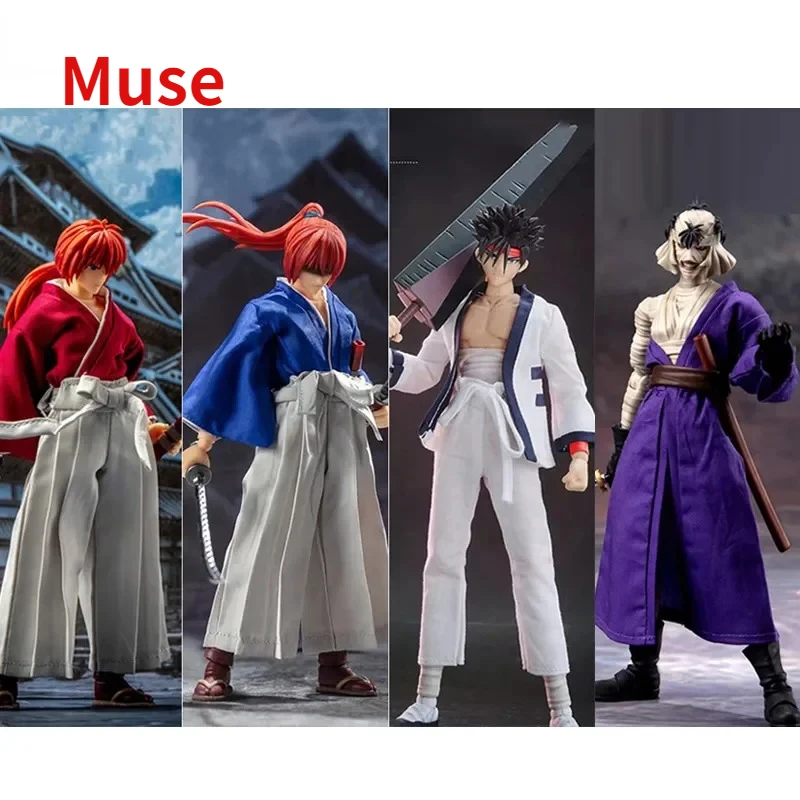 In Stock Dasin/Great Toys/GT Rurouni Kenshin Himura Sagara Sanosuke Shishio Makoto SHF 1/12 16cm/6 Inch PVC Action Figure  Model