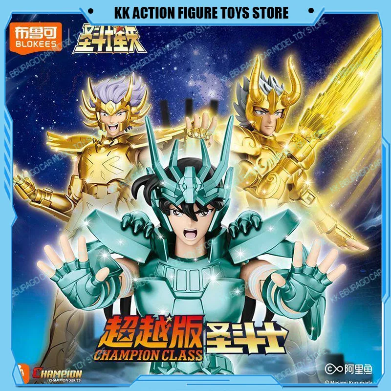 

Blokees Saint Seiya Champion Version Фигурки Shiryu Shura Deathmask Сборка Модель Комплект Комикс Подходящий по цвету Подарок на день рождения