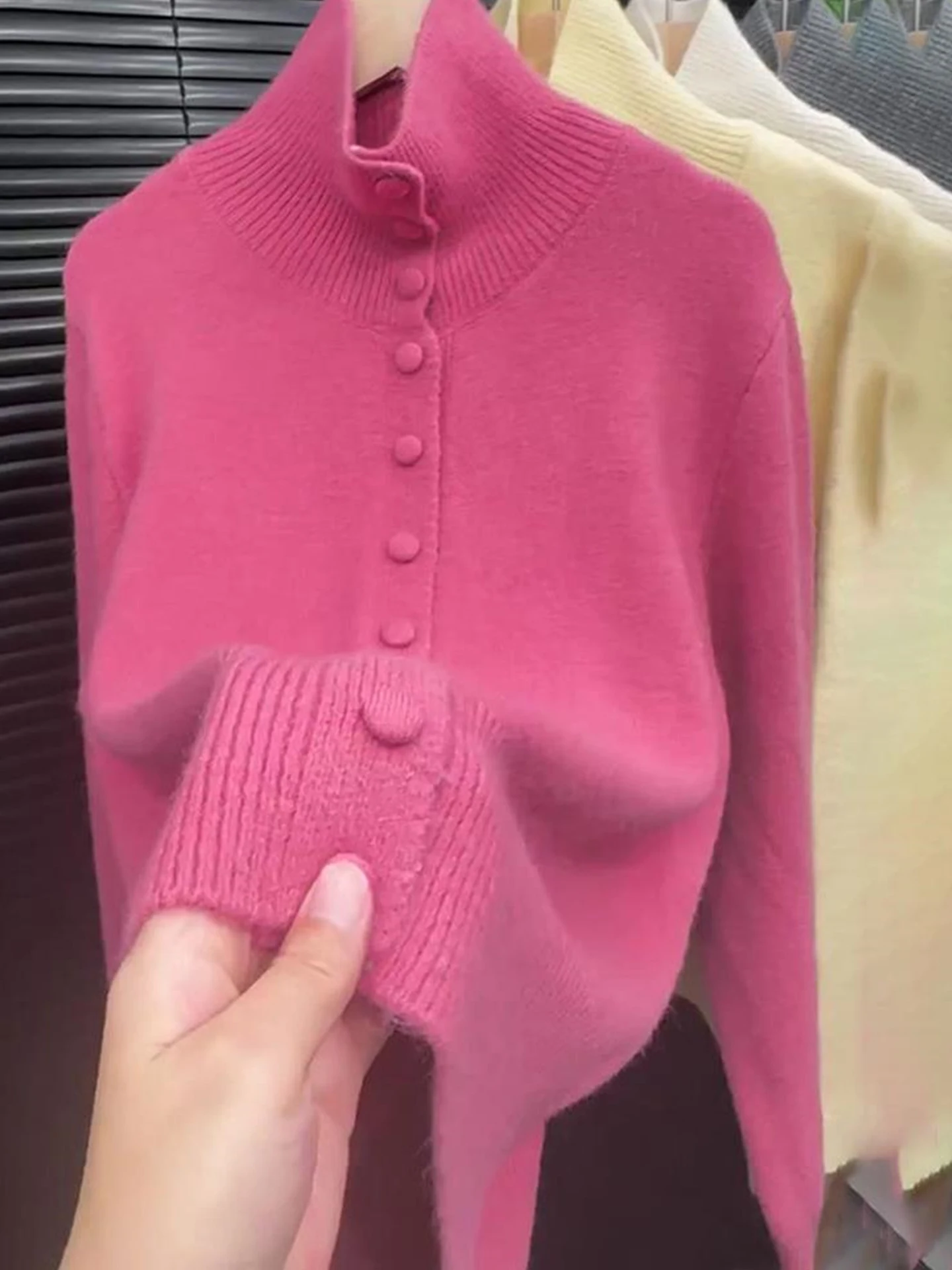 

Удобный однотонный вязаный длинный свитер Све, зимний кардиган Sli, женский модный мягкий теплый топ для поездок на работу и ветер