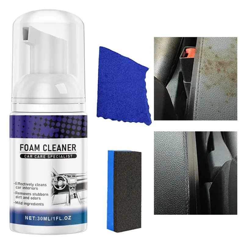 

Car Cleaning Foam Spray Multi-Functional Foam Spray Vehicle Interior Leather Upholstery Stain Remover Rubber Foam Cleaner