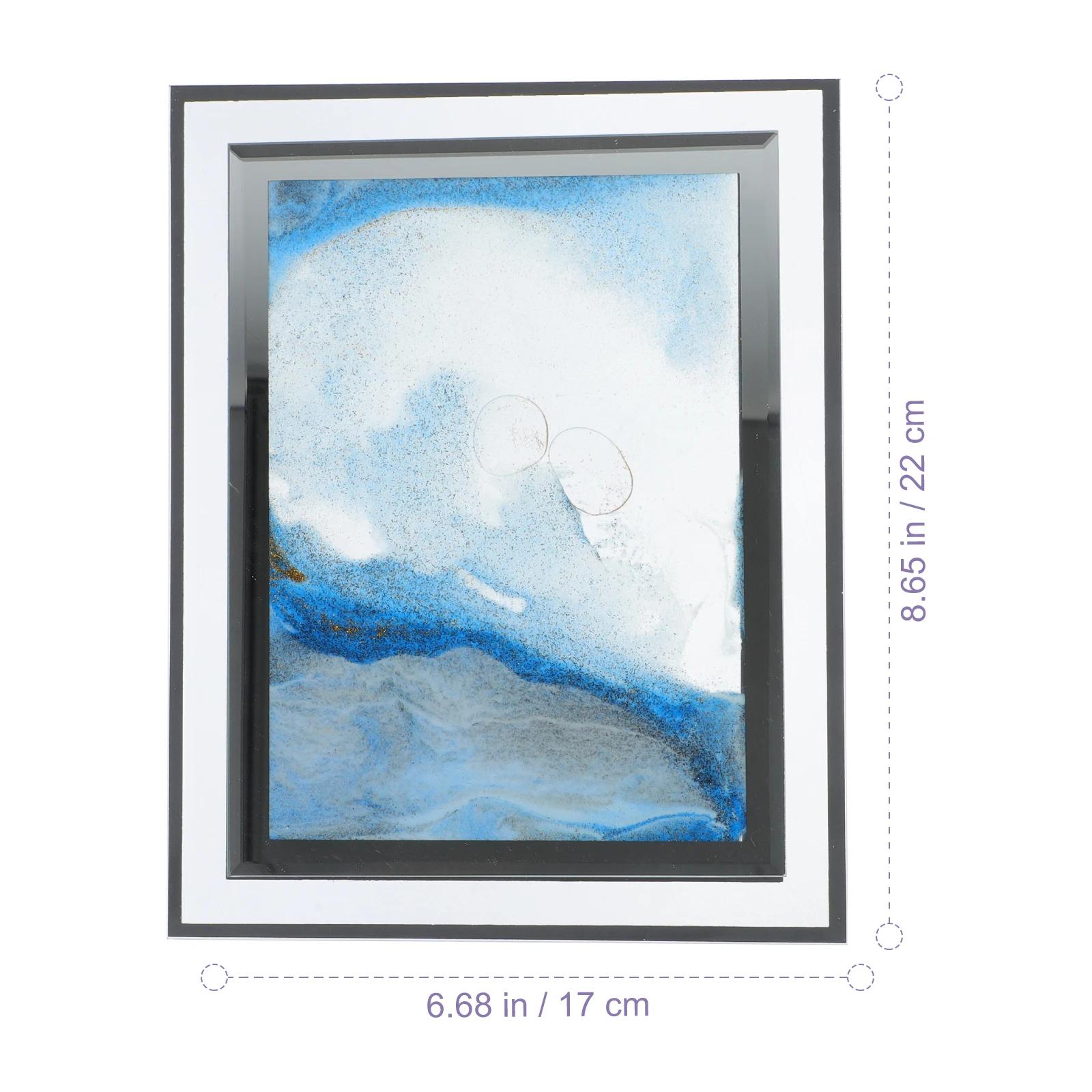 Sabbie mobili Pittura Ornamenti Decorazioni per ufficio Decorazione Immagine artistica Oranment che scorre Blu