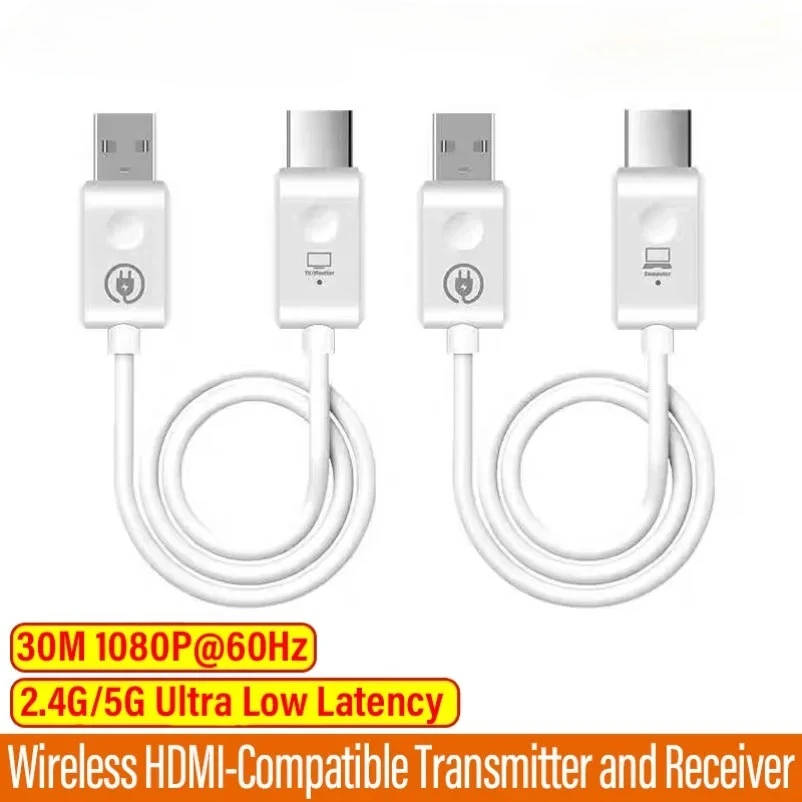 

50M 1080P@60Hz HDMI-Compatible Wireless Audio Video Transmitter Receiver Extender Adapter PS4 Camera Laptop PC to Projector TV
