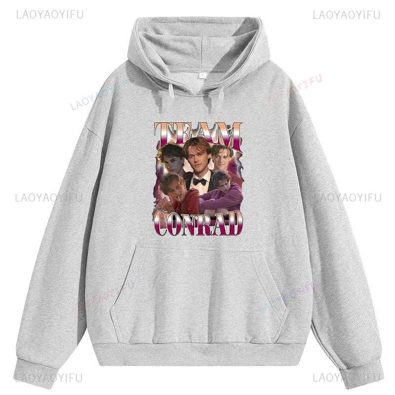 خمر كونراد فيشر هوديي الصيف تحولت جميلة الموسم 3 امرأة رجل فيلم الجرافيك البلوز أزياء عارضة طويلة الأكمام