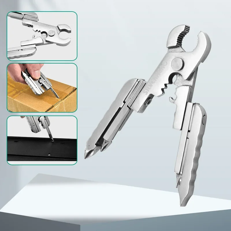 Multifunctional Outdoor Tools Mini Pliers with Keychain Mobile Phone Card Pin Digital Screwdriver