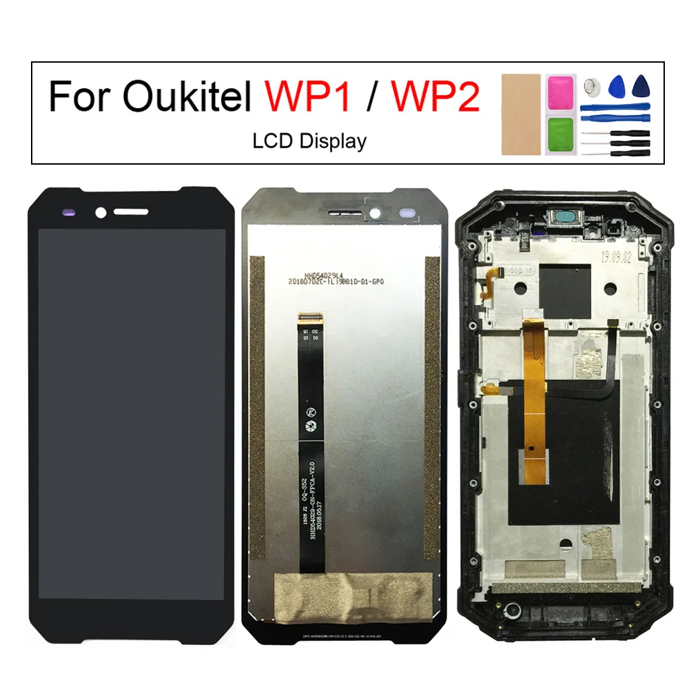 LCD Display+Touch Screen Digitizer Assembly For Oukitel WP2 WP1 LCD Screen Replacement,100% Tested