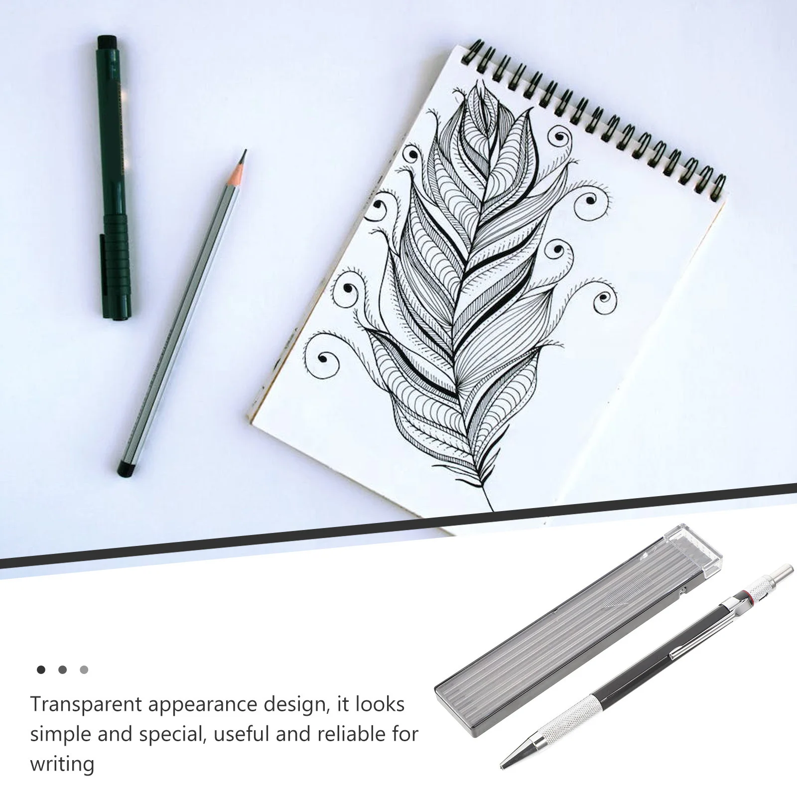 1Set Engineering Mechanical Pencil Unique Design Smooth Writing for Students Office School Supplies Drawing Stationery