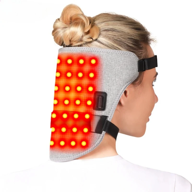 

Red Light Electric Heated Massage Head Back Pad Relieves Fatigue Hot Compress Dredge Meridians 3-Level Adjustment Timer Relaxing