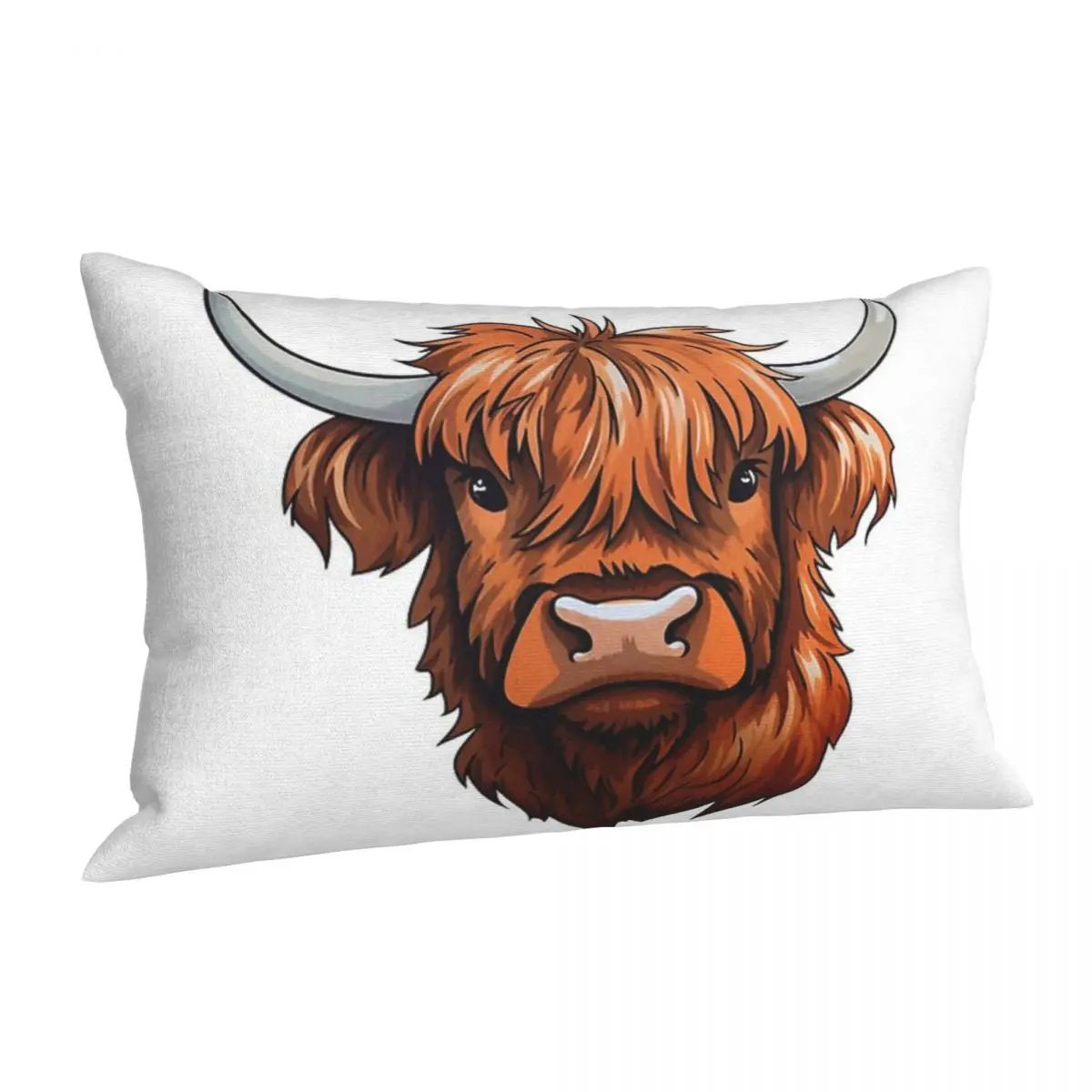 

Highland Cow Animal Rectangle Pillowcase Cushion Cover Decorative Bedroom Bed Home Comfort Throw Pillow