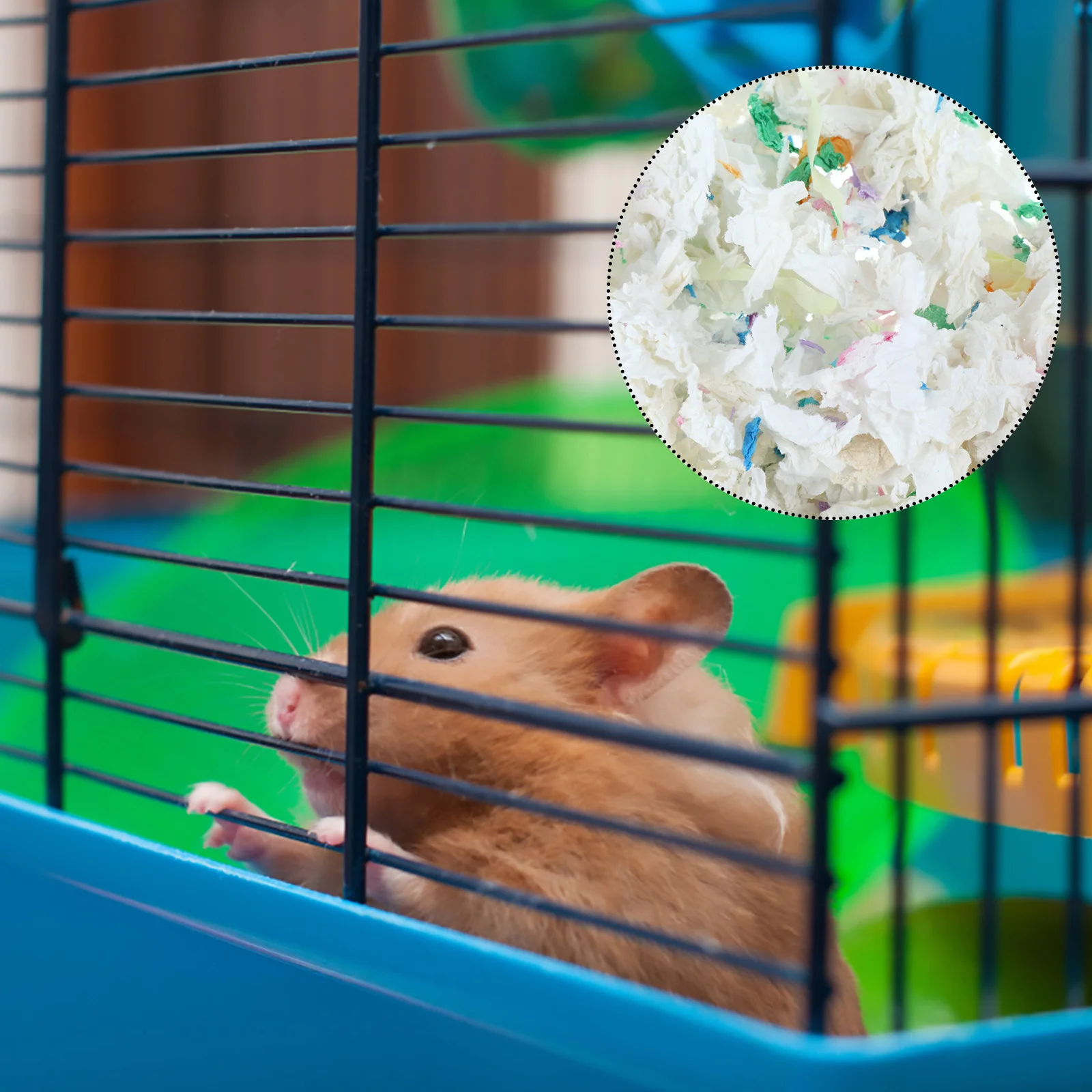 

1 Bag Colorful Paper Bedding Scraps Deodorizing Pet Cage Liner Soft Absorbent Bedding for Small Pets Guinea Pigs Hamsters Cage