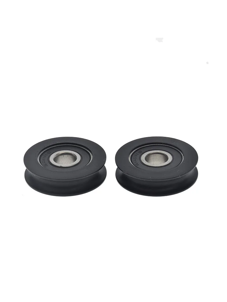 1Pc 8x31x8mm U-groove 608 bearing pulley wrapped with POM polyoxymethylene nylon wheel wrapped with plastic roller guide wheel