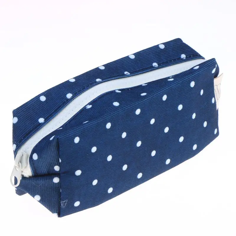 1Pc Dot Design Pencil Case Large-capacity Soft Touch Pen Bag Stationery Pouch Stationery Organizer Back To School