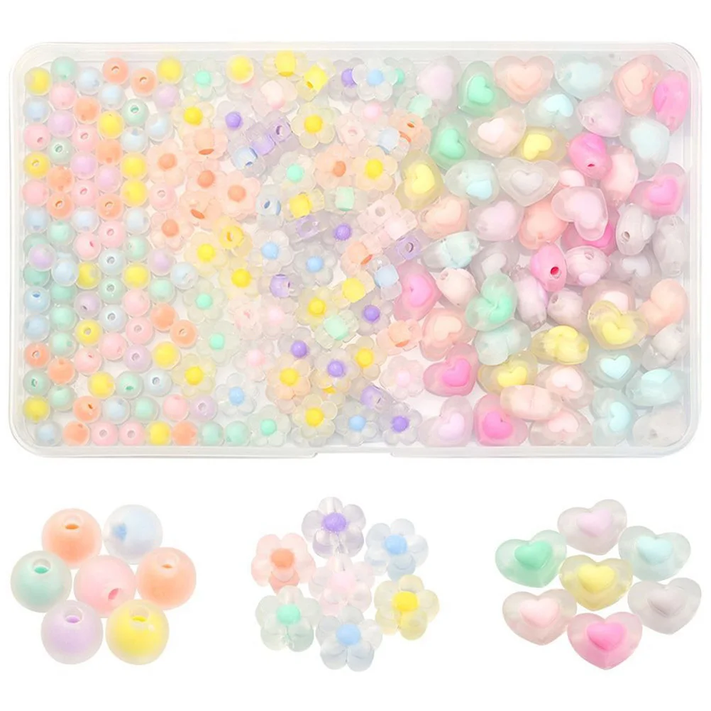 

1 Box Acrylic Loose Beads Wear Resistant DIY Craft Beads for Jewelry Making Bracelet Necklace Spacer Beads,beads with Holes