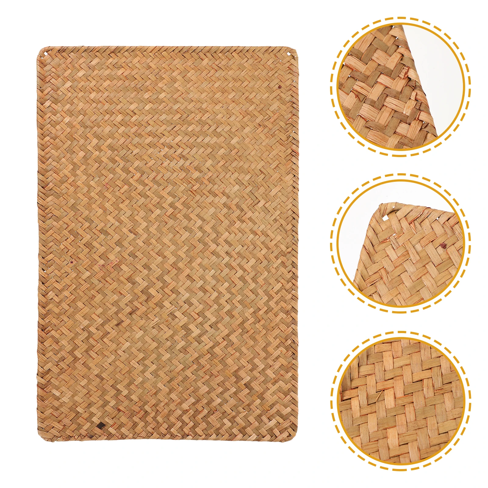 

Woven Placemat 40x26cm Heat Resistant Table Mat for Dining Tea Cup Pad Anti Cutlery Mat Farmhouse Style Large