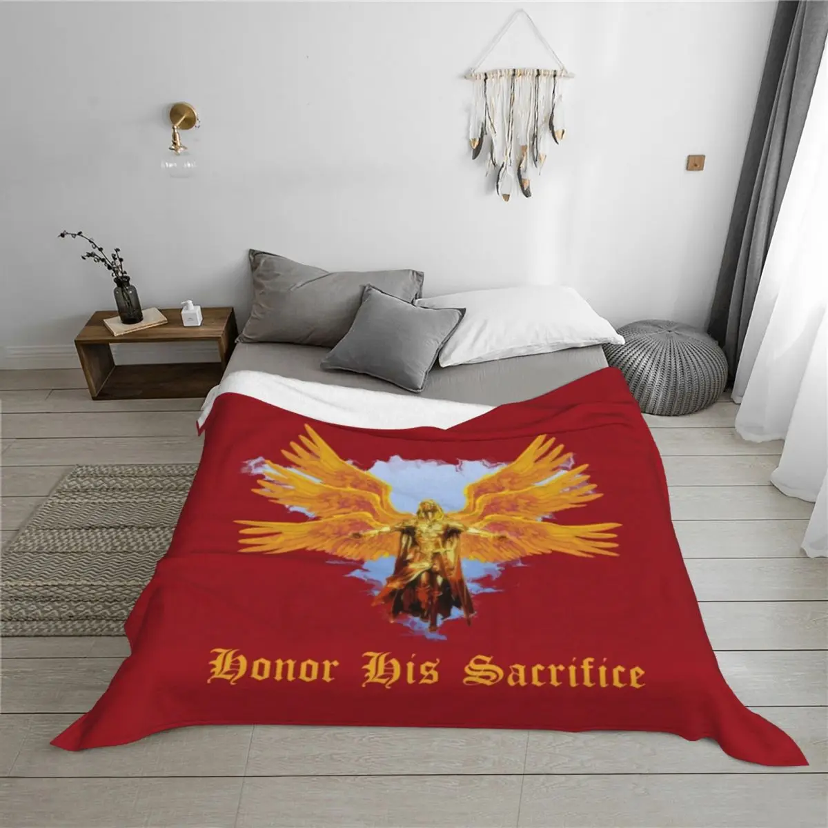 Sanguinala - Honor His Sacrifice رمي بطانية لينة أفخم منقوشة البطانيات لمصممي السرير بطانيات أسرة الشتاء