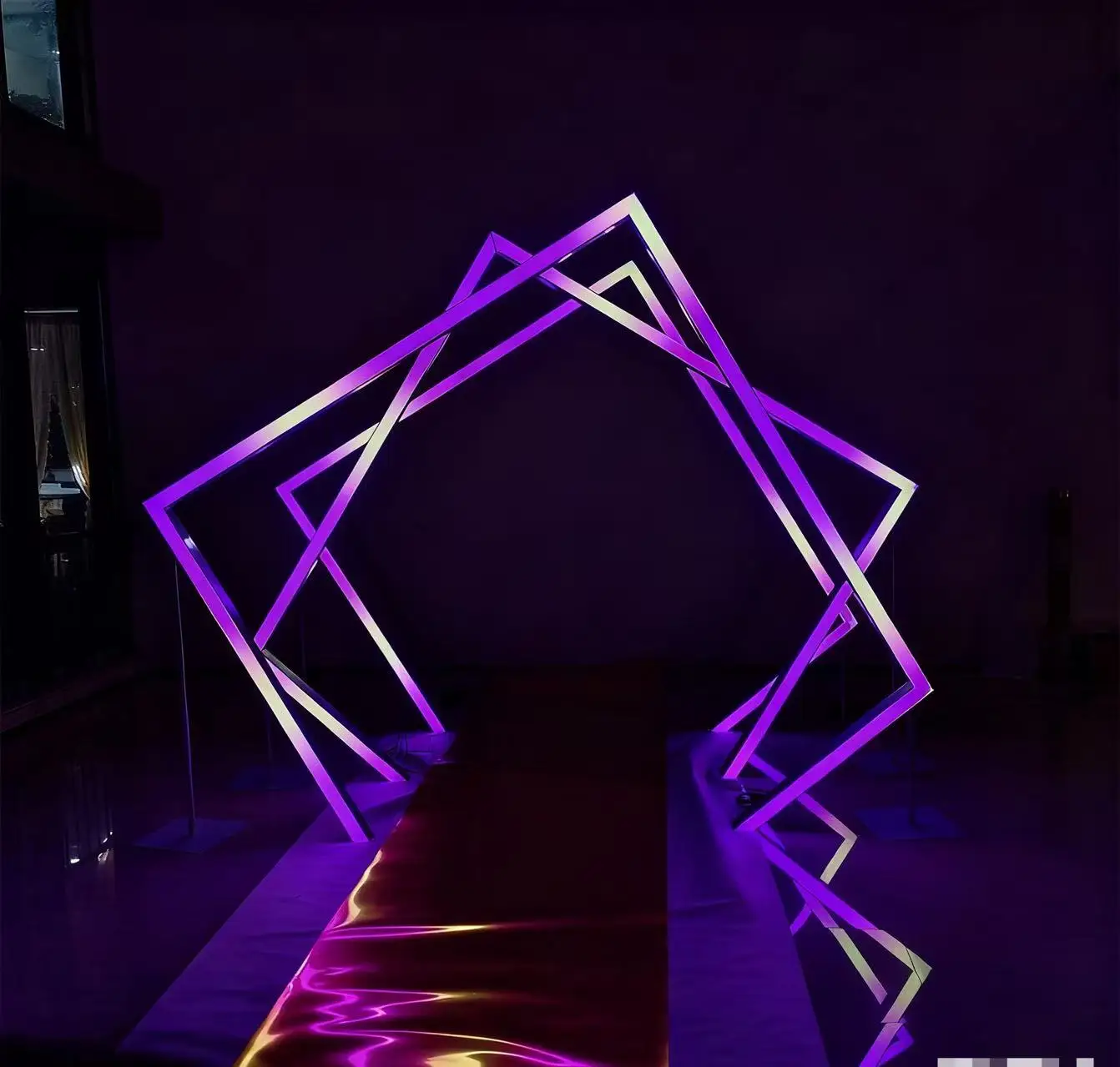 

Оптовая продажа, украшение для свадебного мероприятия, дорожки, металлическая подставка, туннель с подсветкой, геометрическая арка, фон