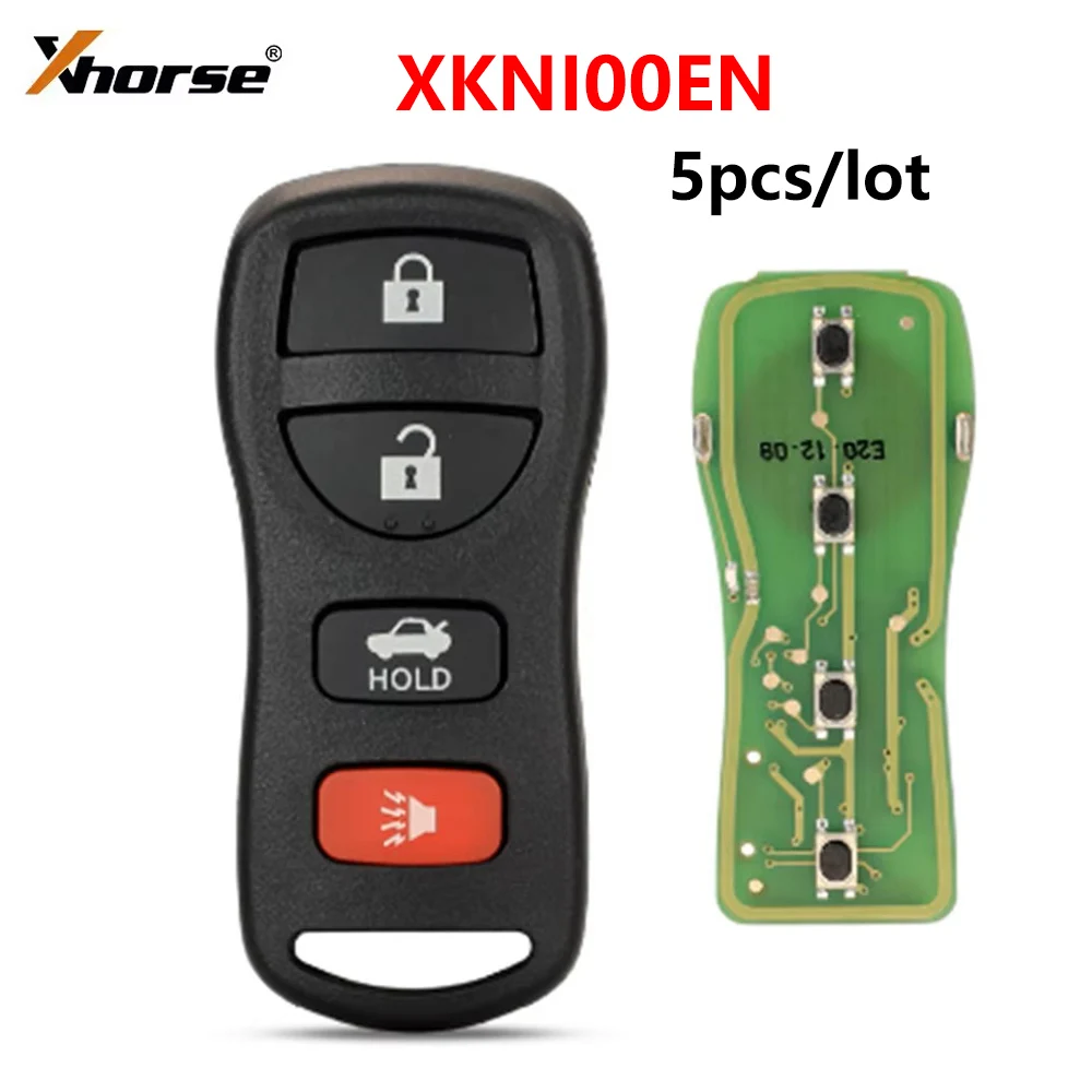5pcs/lot Xhorse XKNI00EN Universal Remote Separate Car Key Fob 4 Buttons for Nissan Design Fit VVDI Key Tool VVDI2