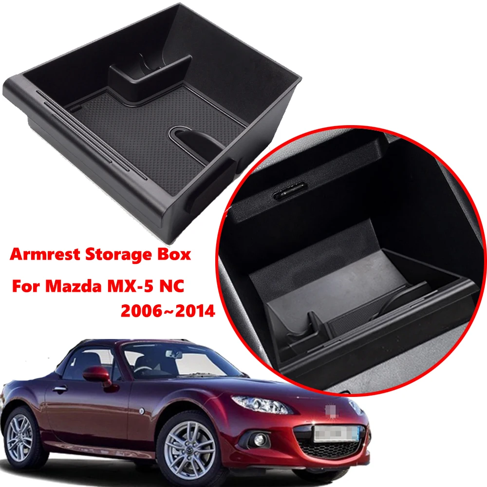 

Armrest Storage Box Center Console Organizer Containers Holder For Mazda MX-5 NC 2006~2014 MX5 Auto Accessories