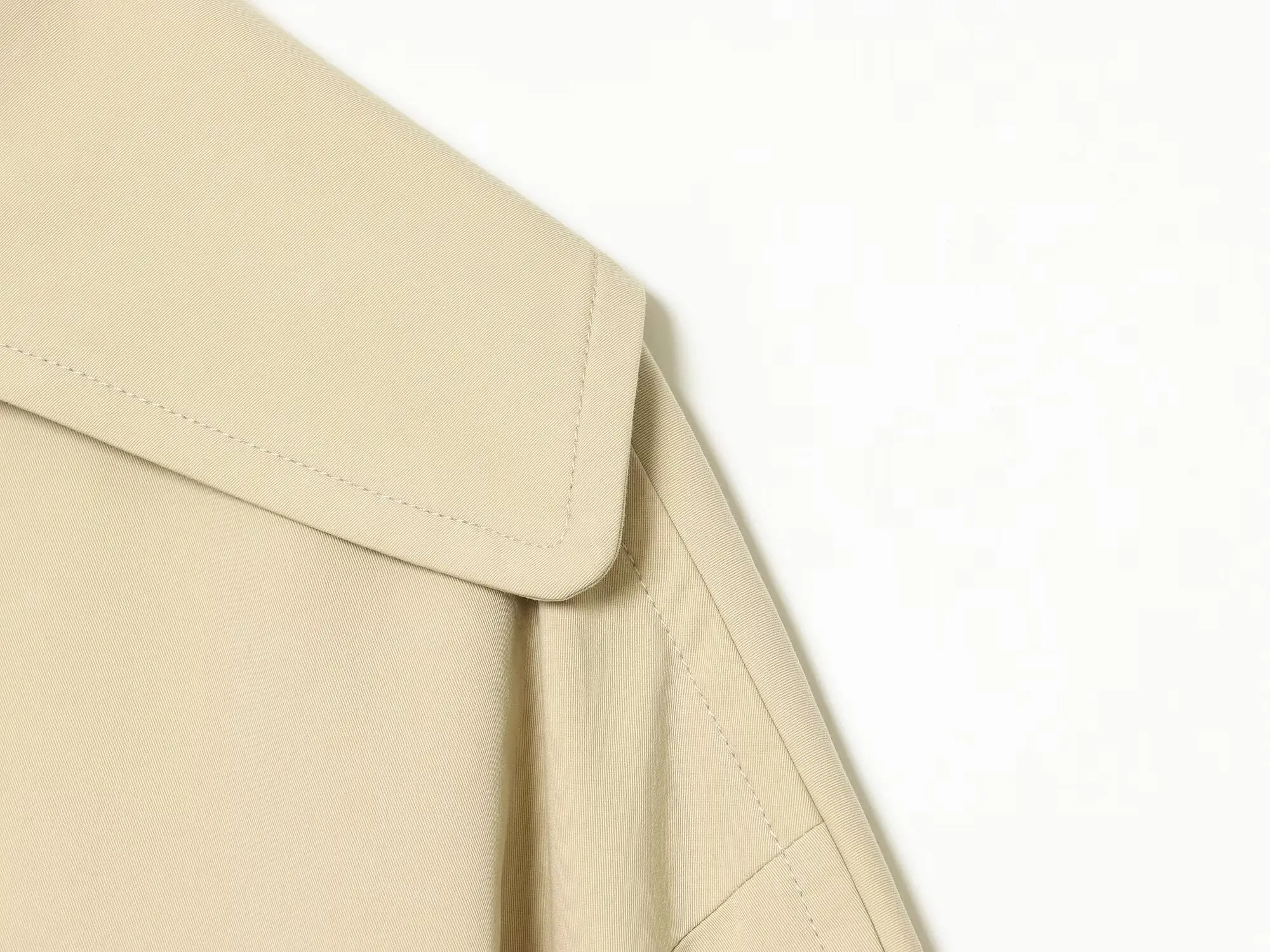 BSAY Damen-Trenchcoat im britischen Stil, kurz geschnitten, mit breitem Revers, einreihig, Knopfverschluss vorne, locker geschnitten, lange Ärmel, gefüttert, lässige Oberbekleidung – Detail 6