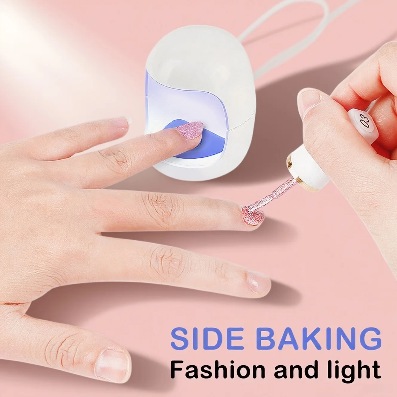 مصباح أظافر LED محمول بالأشعة فوق البنفسجية - مجفف أظافر جل صغير بقدرة 6 وات للعلاج السريع، قابل لإعادة الشحن عبر USB وصديق للسفر | تصميم بيضة لطيف #4
