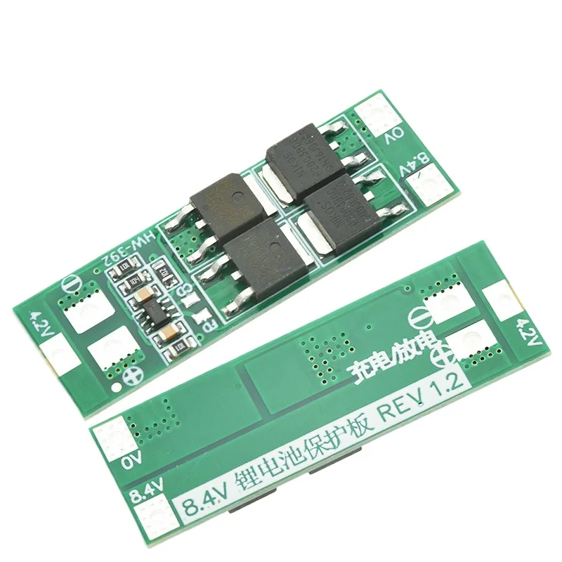 2S 7.4V/8.4V 18650 Lithium Battery Protection Board - 20A Current with Balancing Function, Balanced Version. .