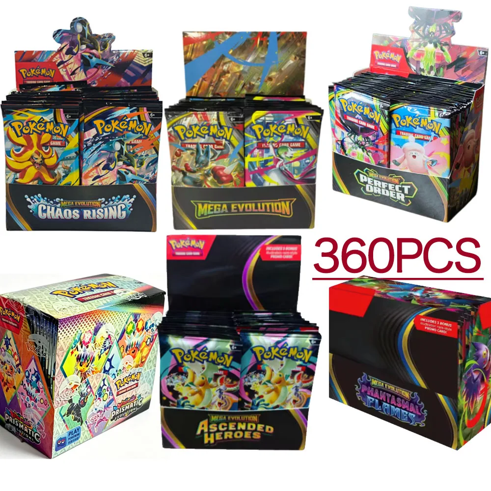 360Pcs Pokémon Cards RISINC Prismatic Evolutions Scarlet Violet 151 PALDEAN English Booster Battle Transaction Card