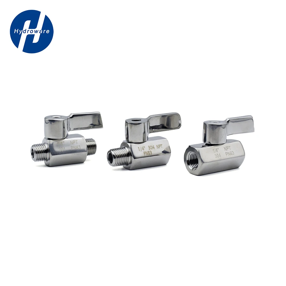 

1/8 1/4 3/8 1/2 3/4 SUS304 BSP NPT Thread Stainless Steel Handle Mini Ball Valve Sanitary Self made Water Oil Acid Homebrew