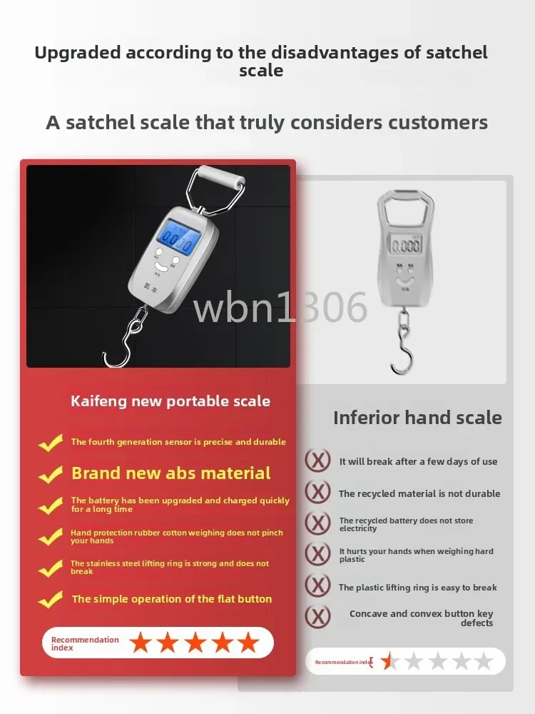 Mini Portable Electronic Scale 50kg Portable High Precision Home Spring Small Handle