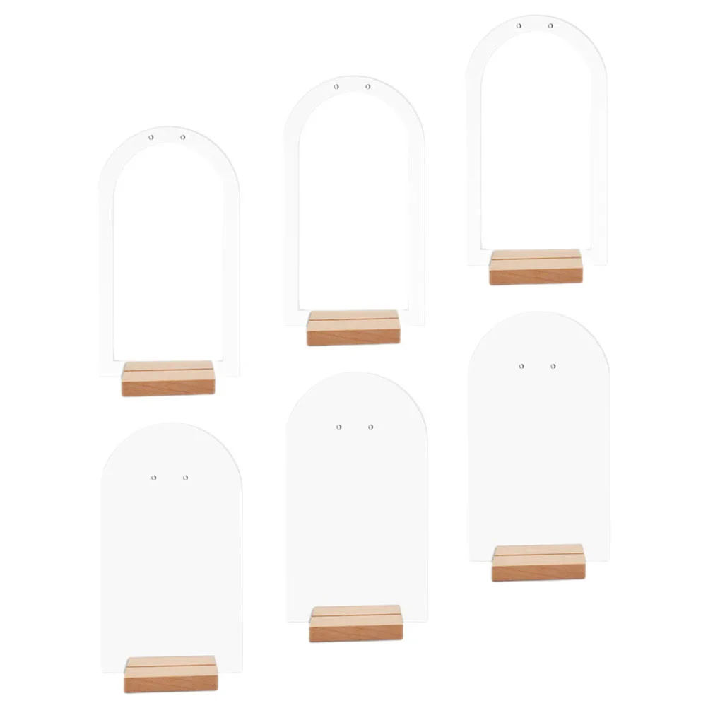 1 set Earring Earring Holder Jewelry Display Jewelry Rack Acrylic Wood Base Holder Organizer Counters Window Retail