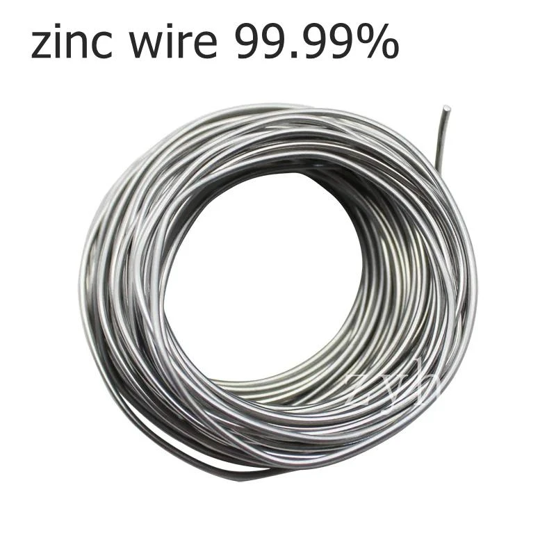 1Pcs 99.99% High Pure Zinc Wire Zn Wire Diameter 0.3-6mm Length 1m 2m 5m for Industry Lab DIY Metalworking