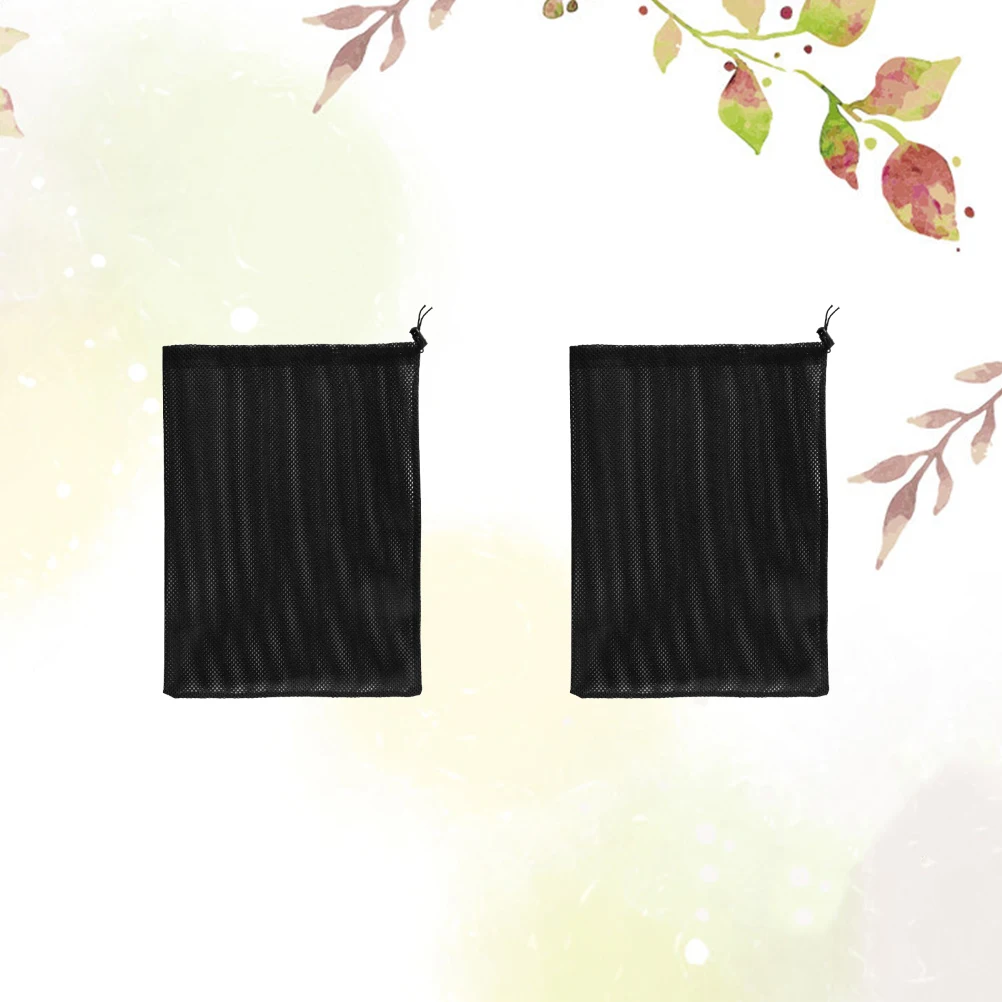 2pcs Pump Filter Bag for Fish Tank Aquarium Double Screen Mesh Bag Water Filtration Storage Garden Fountain